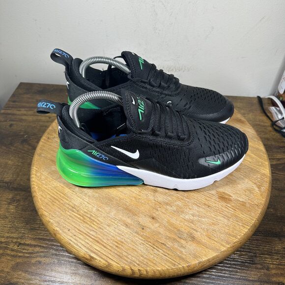 Nike Air Max 270 Shoes Womens Size 8 Black Green Blue FZ4356-001 Sneakers
